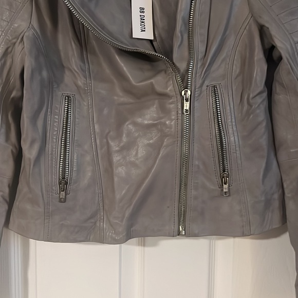 Bbdakota nwt size small 100% leather color grey womens - Picture 3 of 6